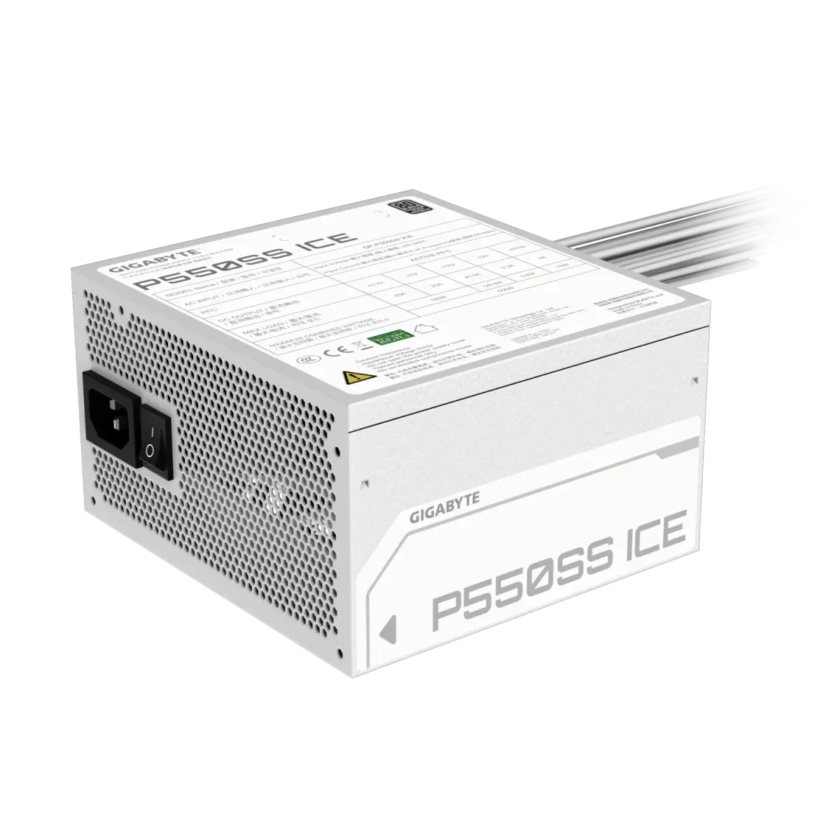 Fuente GIGABYTE P550S 550W 80 PLUS Silver Blanca