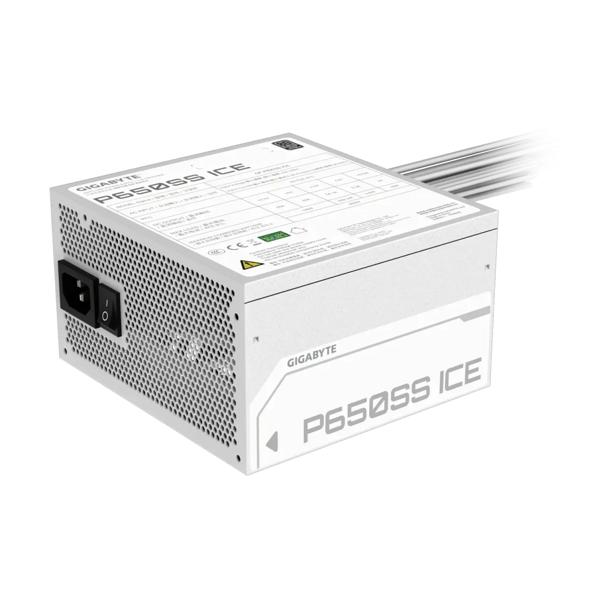 Fuente GIGABYTE P650SS 650W 80 PLUS Silver Blanca