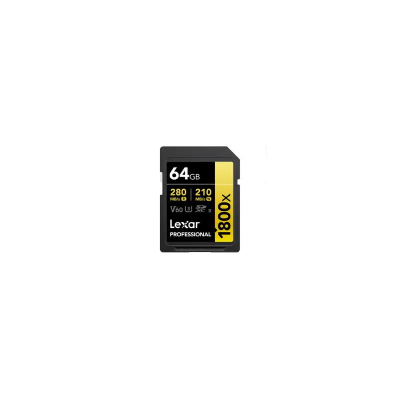 Tarjeta SDXC Lexar 1800X 64GB UHS-II  C10