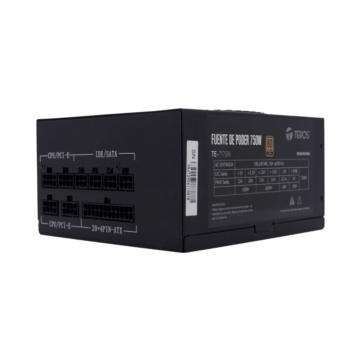 Fuente Teros TE-7175W 750W 80 Plus Gold ATX Full Modular