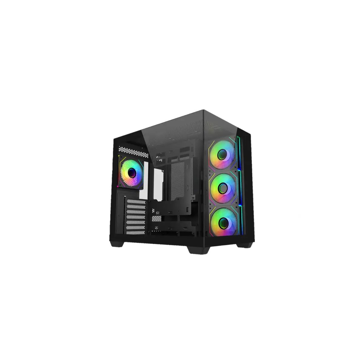 Gabinete Cooler Master Elite 681 Mid Tower 4 Fans ARGB Tempered Glass Black s/Fuente