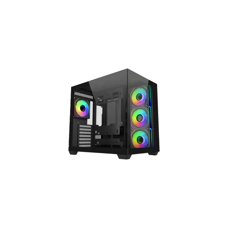 Gabinete Cooler Master Elite 681 Mid Tower 4 Fans ARGB Tempered Glass Black s/Fuente