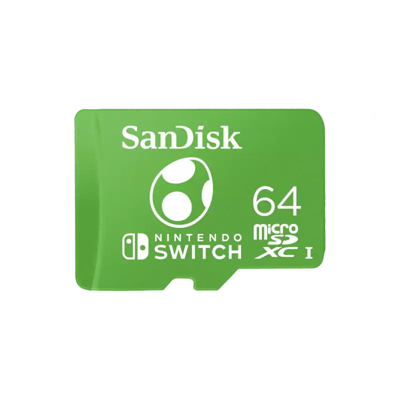 Tarjeta de Memoria Sandisk MicroSDXC 64GB UHS-I Card C10 U3 100Mb for Nintendo Switch Yoshi Edition