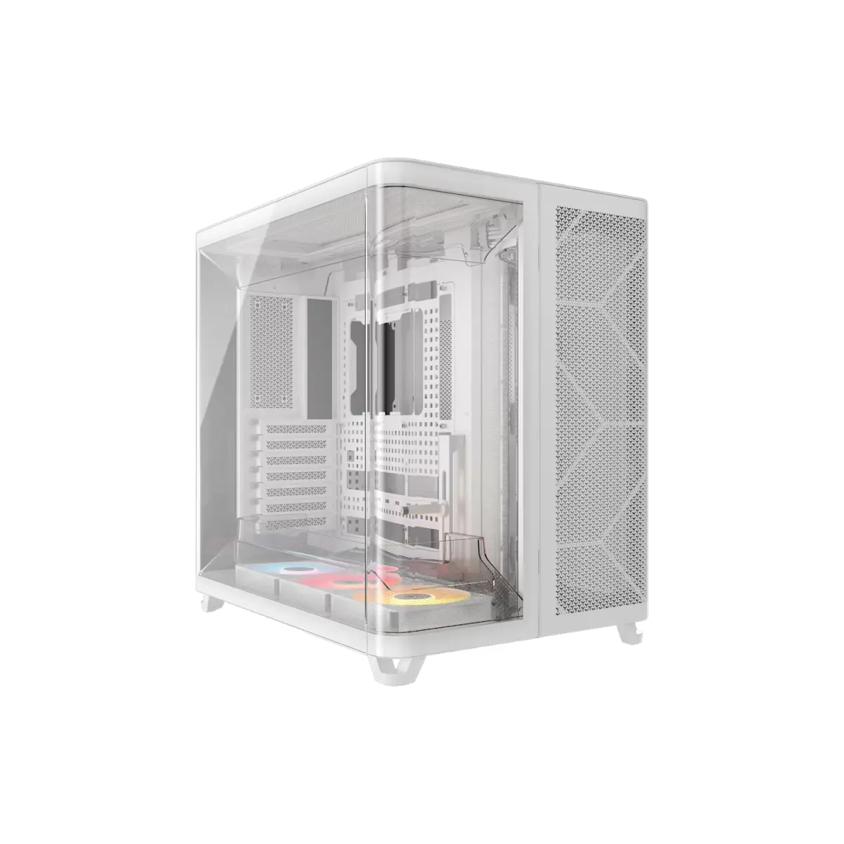 Gabinete CORSAIR ARGB AIR 5400 RS-R Mid Tower con triple cámara Blanco