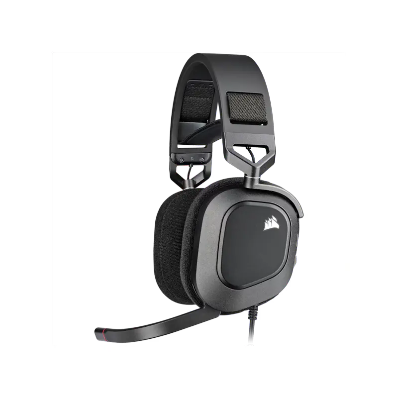 Auricular gaming cableado Corsair HS80 RGB USB, carbón