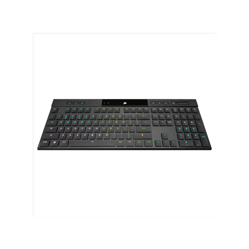 Teclado gamer Corsair RGB ultradelgado K100 AIR WIRELESS CHERRY MX Ultra Low Profile
