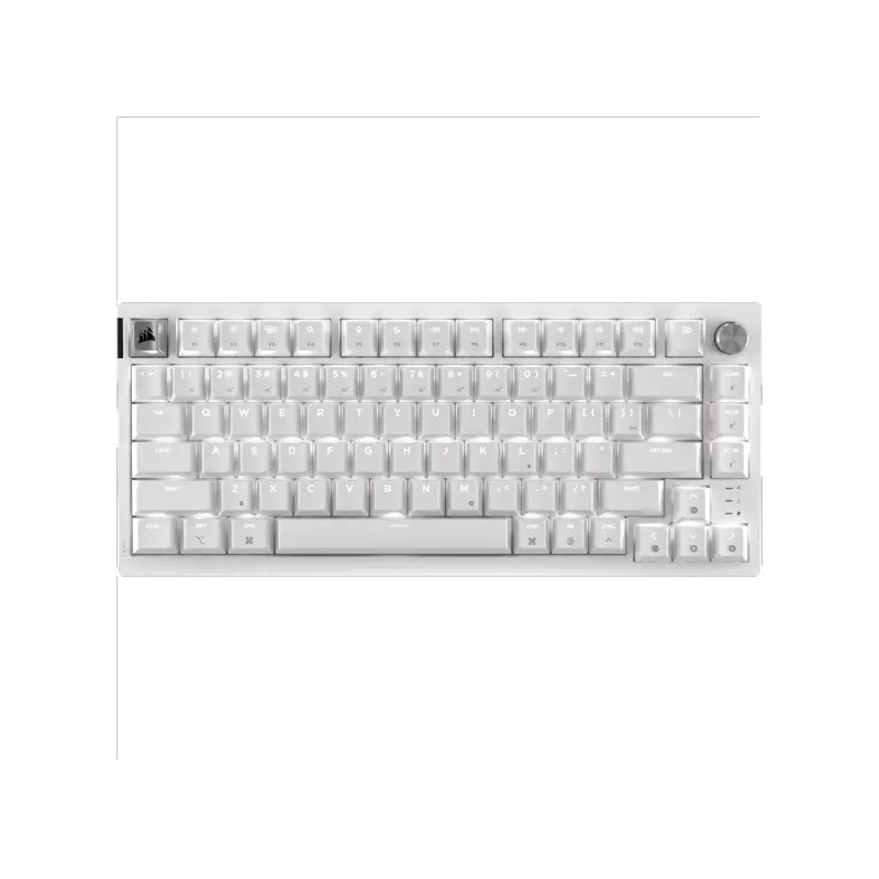 Teclado gamer mecanico Corsair K65 PLUS 75% RGB Mac/PC – Frost White