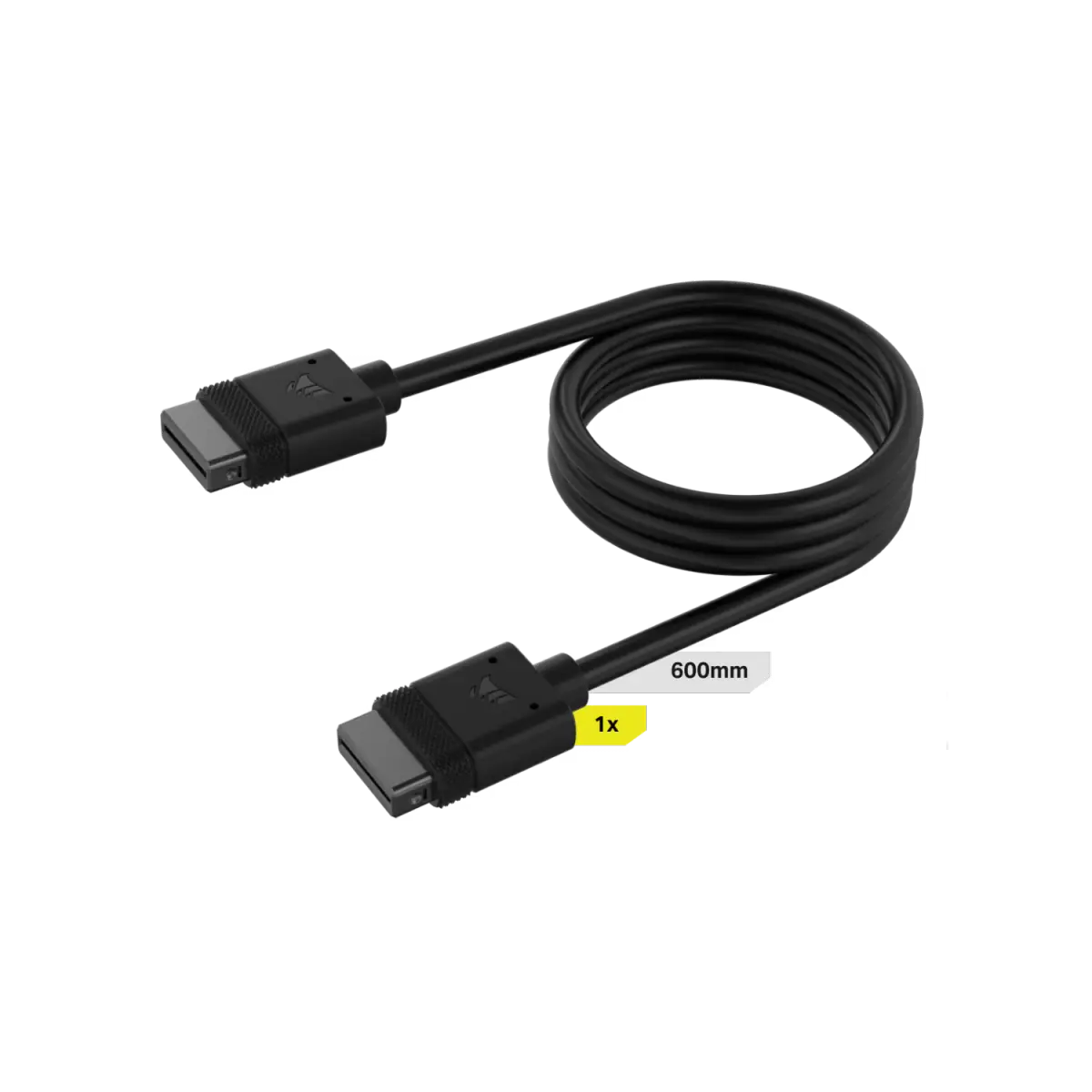 Cable CORSAIR iCUE LINK 1x 600mm con conector derecho negro