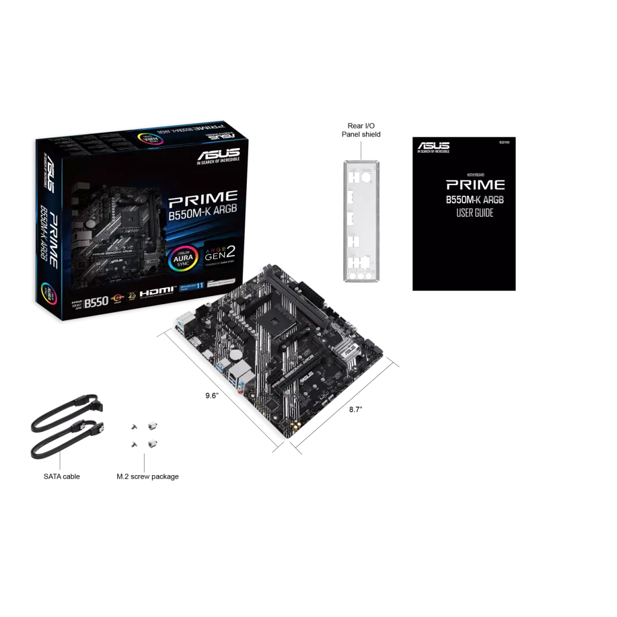 Motherboard ASUS PRIME B550M-K ARGB AM4 DDR4
