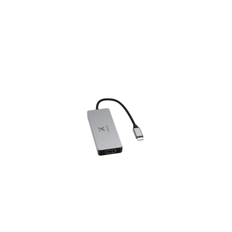 Adaptador Xtech , Multipuerto 5 en 1, Usb C, 17cm