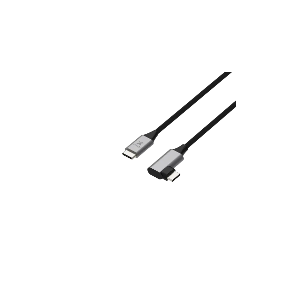 Cable Xtech USB C 2,0 macho a macho en L 3m