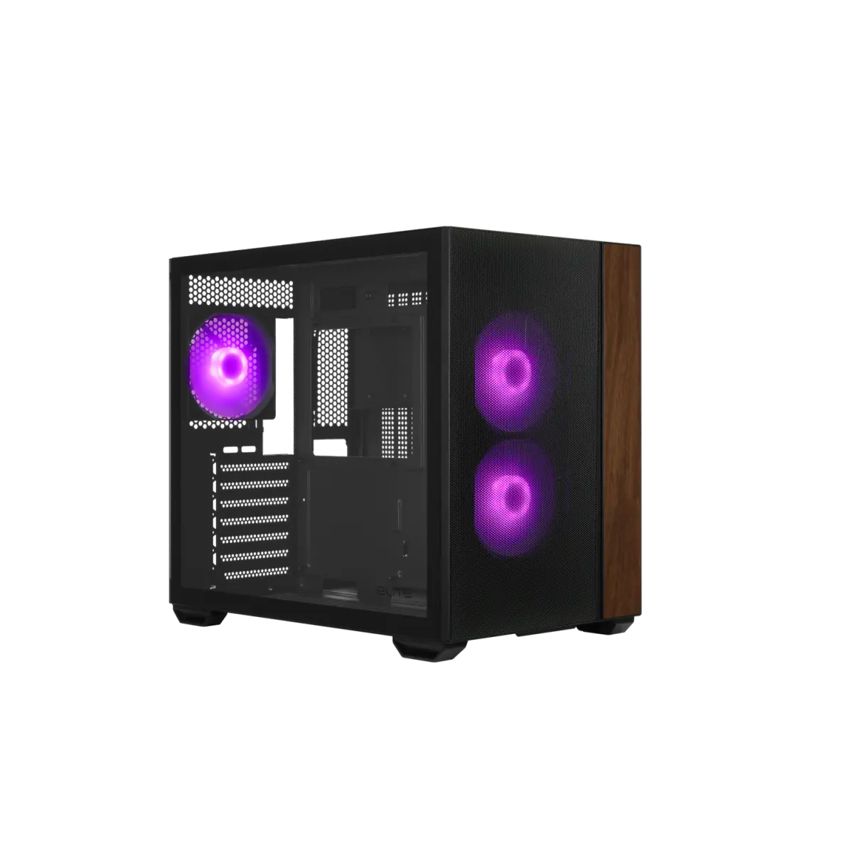 Gabinete Cooler Master Elite 660 Mid Tower 3 Fans ARGB Tempered Glass Black s/Fuente