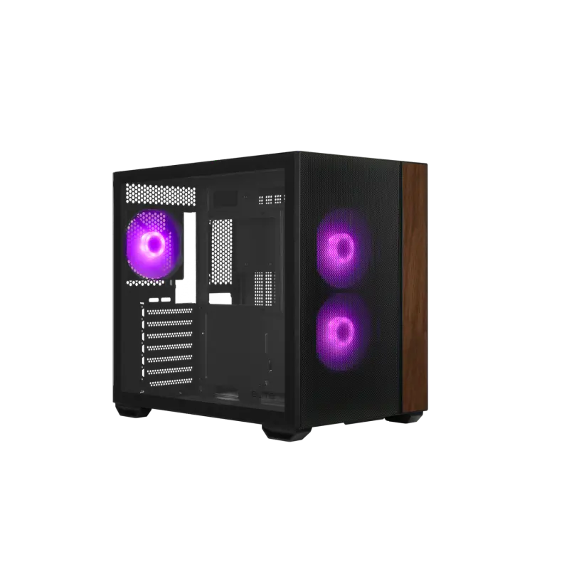 Gabinete Cooler Master Elite 660 Mid Tower 3 Fans ARGB Tempered Glass Black s/Fuente