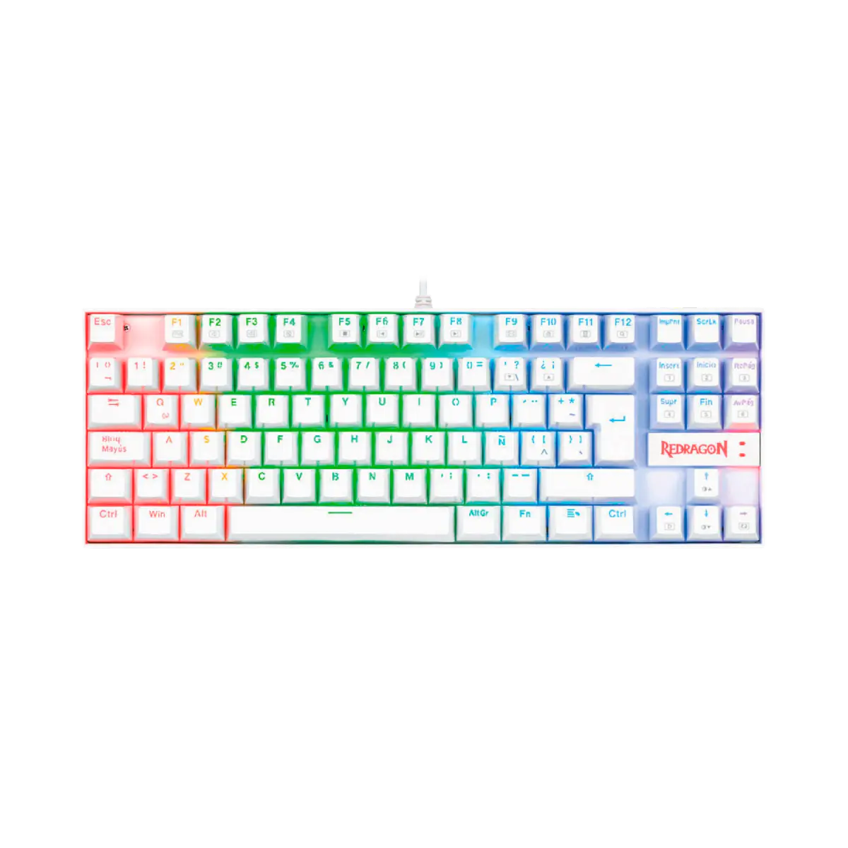Teclado Redragon Kumara K552 RGB Blanco