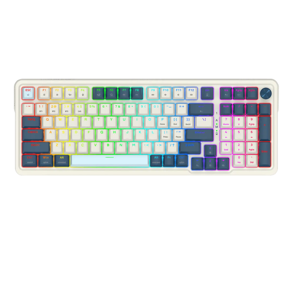 Teclado Redragon Eisa Pro K686 Blanco - Azul