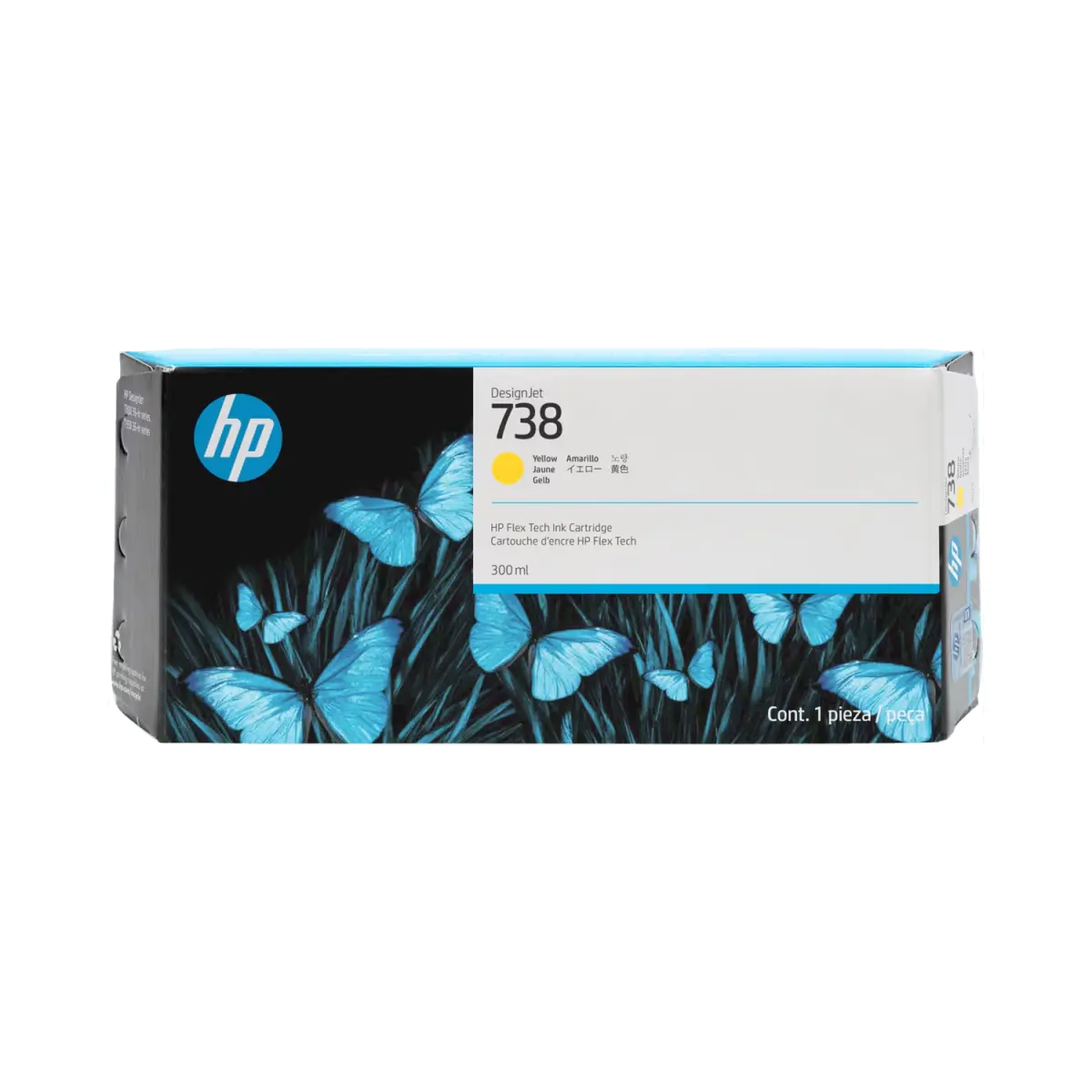 Cartucho de Tinta  Plotter HP   738  Amarillo  Alta Capacidad