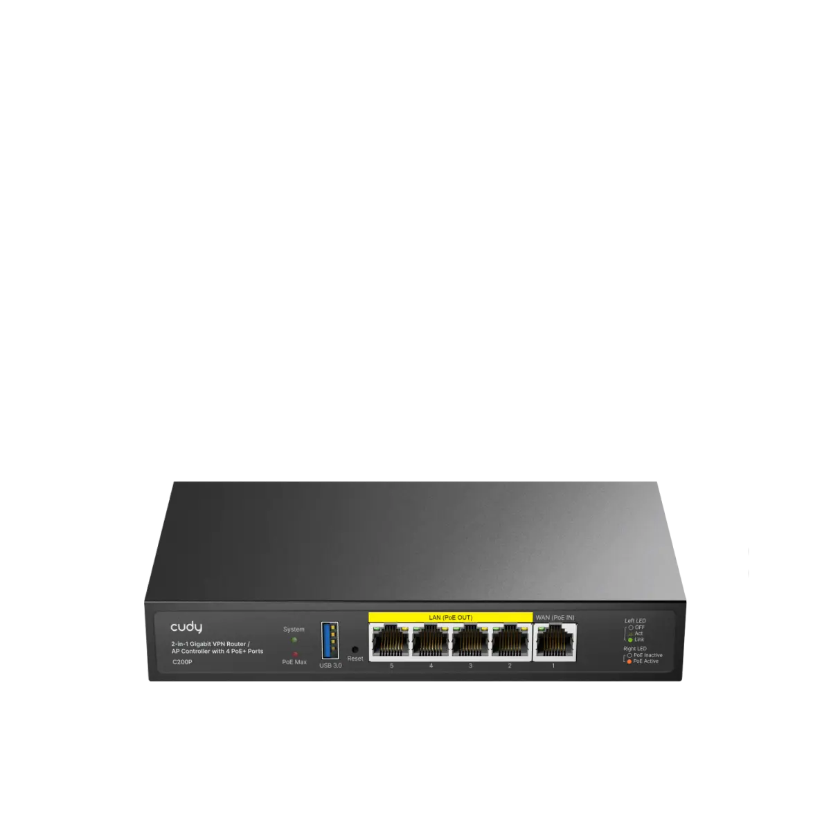 Router Cudy C200P Gigabit VPN   AP 4 puertos PoE