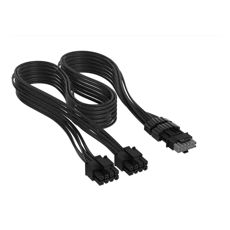 Cable Premium con funda 2x 8-Pin PCIe 12V y 2x6 600W Type 4 Negro