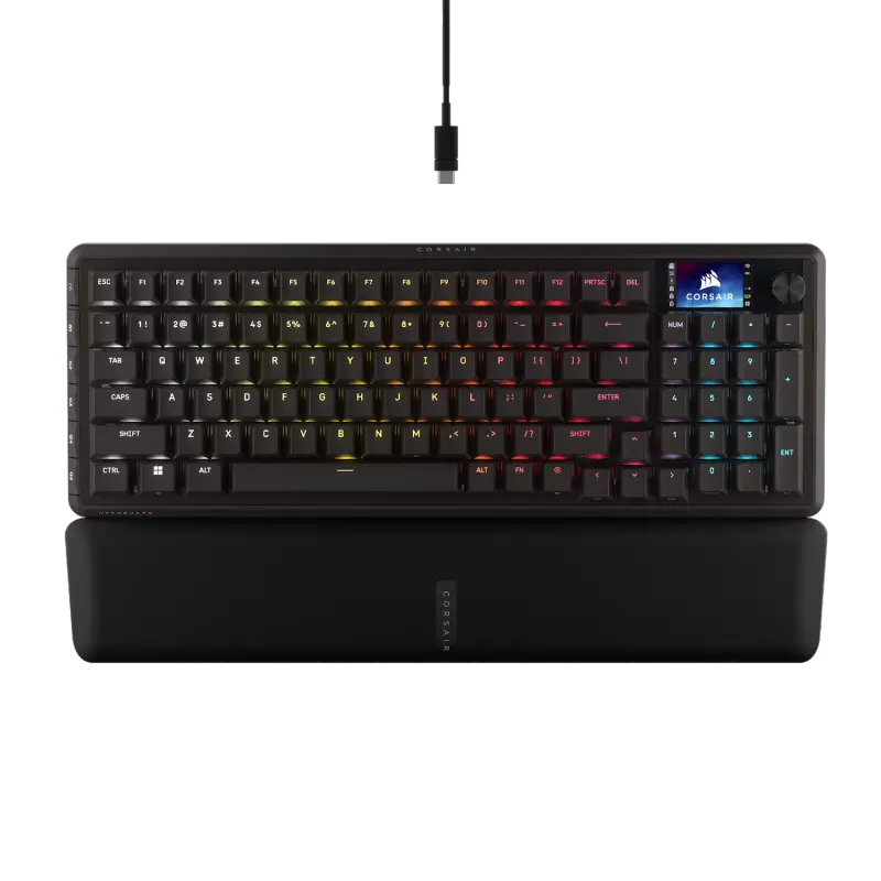 Teclado gamer CORSAIR VANGUARD 96 Mecánico inalámbrico Backlit RGB LED MLX Plasma Negro