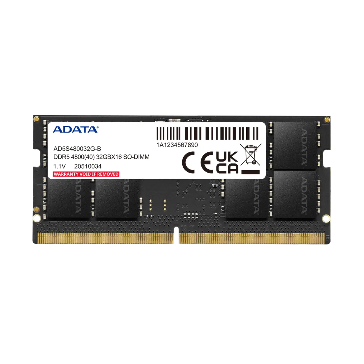 Memoria Ram SODIMM ADATA 16GB DDR5 4800MHz CL40 1.1V