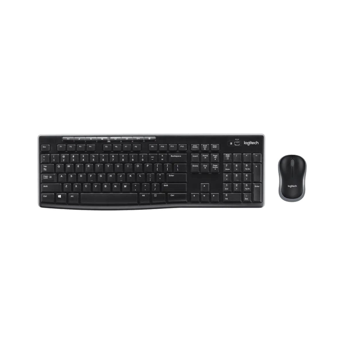 Combo Teclado y Mouse Inalámbrico Logitech MK270 Negro