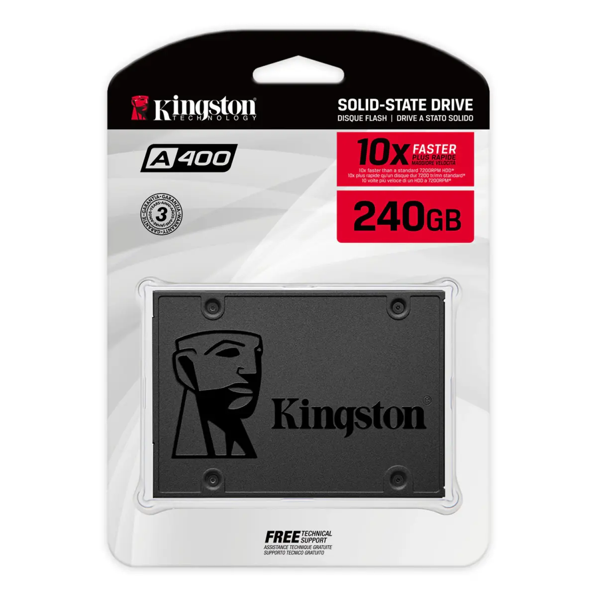 Disco Interno SSD KINGSTON A400 240GB 2.5" SATA 3.0  500MB/s