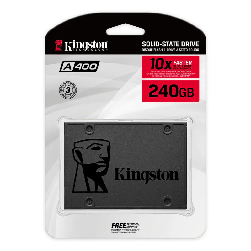 Disco Interno SSD KINGSTON A400 240GB 2.5" SATA 3.0  500MB/s