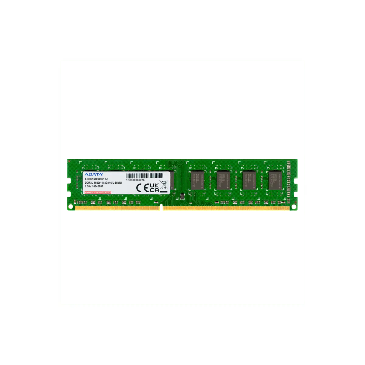 Memoria Ram UDIMM ADATA 8GB DDR3L 1600MHz CL11 1.35V